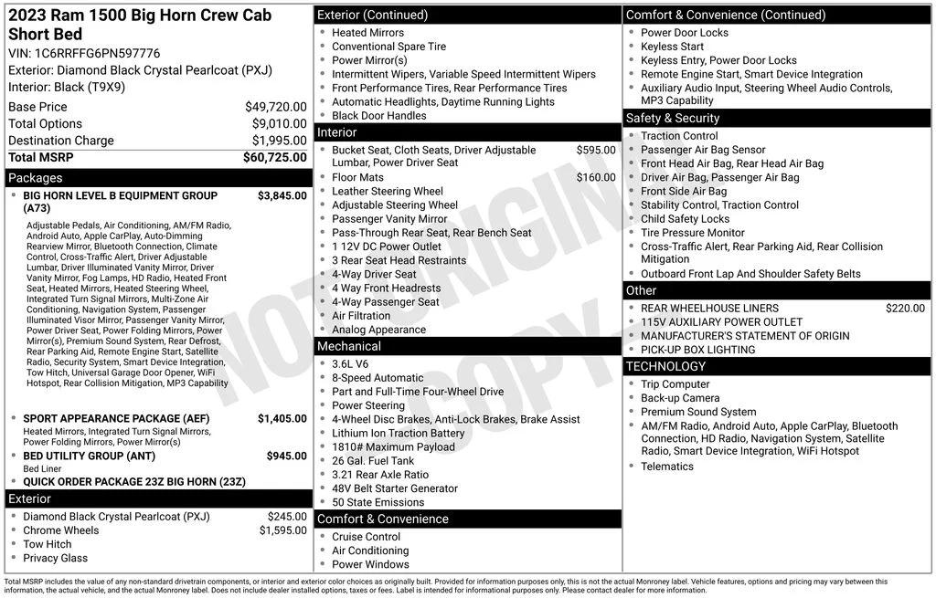 ram ram 1500 pickup 2023 1C6RRFFG6PN597776 image ram ram 1500 pickup 2023 1C6RRFFG6PN597776 image
